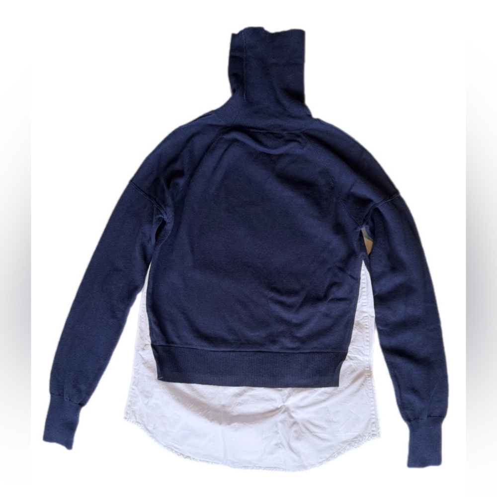 KF/KaufmanFranco navy knit inset sweater XS. NWOT - Picture 13 of 16